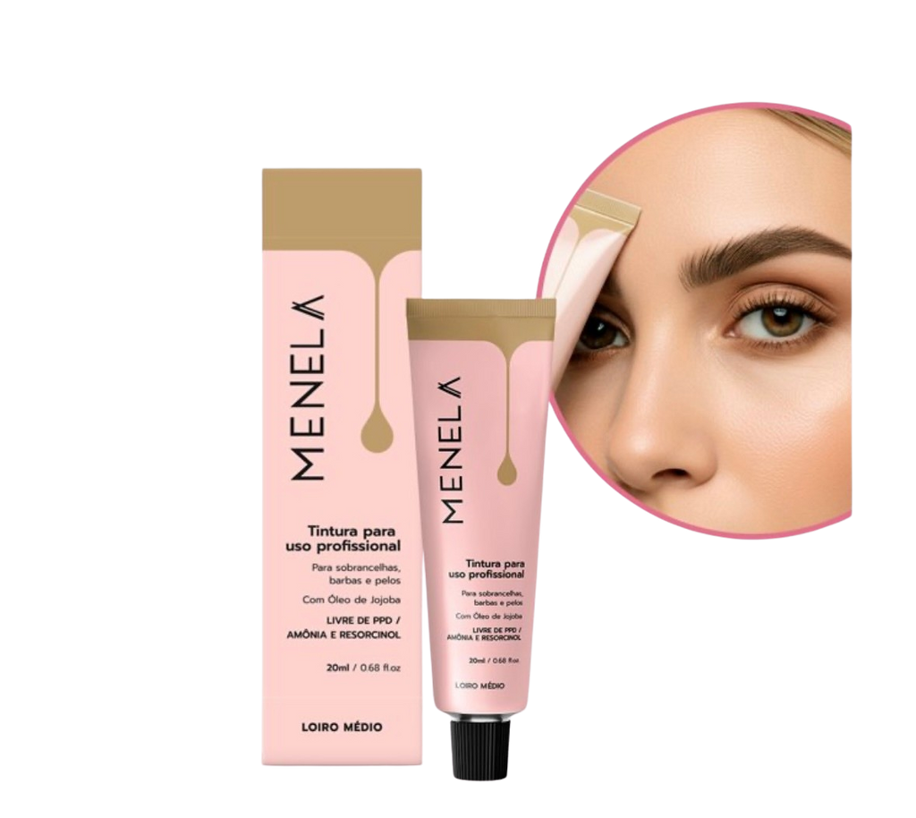 Tintura Profissional para Sobrancelhas Menela - Loiro Médio