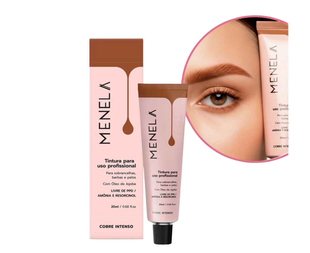 Tintura Profissional para Sobrancelhas Menela - Cobre Intenso