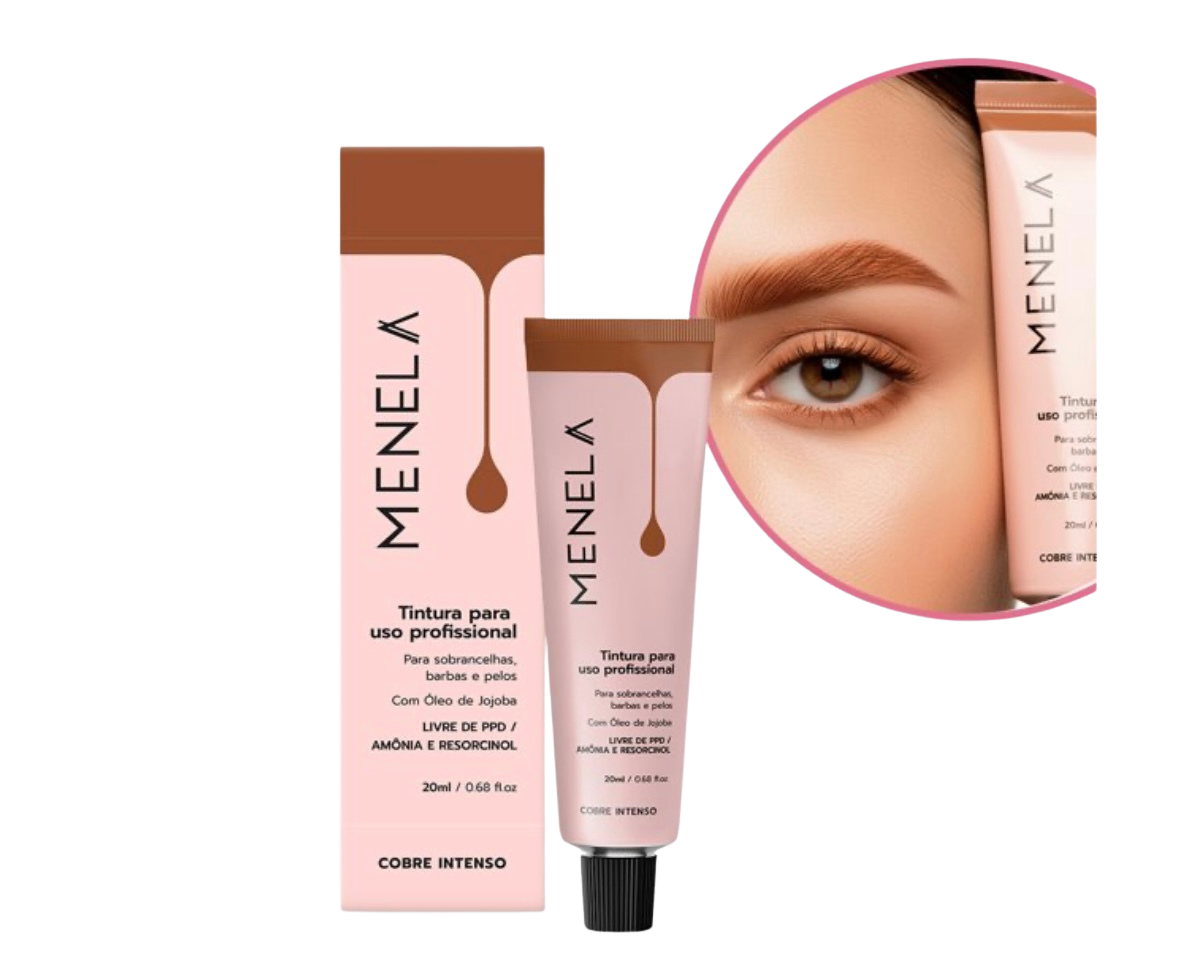 Tintura Profissional para Sobrancelhas Menela - Cobre Intenso