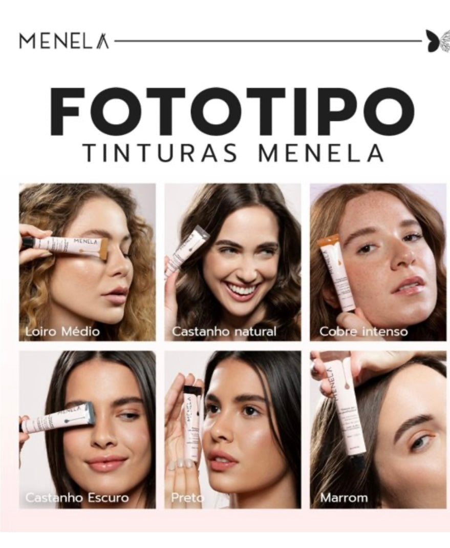 Tintura Profissional para Sobrancelhas Menela - Marrom