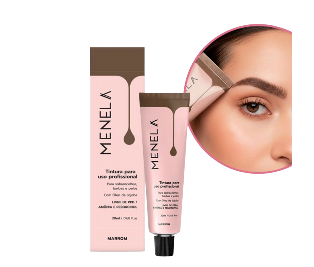 Tintura Profissional para Sobrancelhas Menela - Marrom