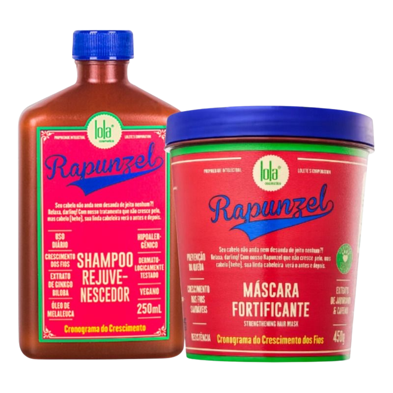 Kit Rapunzel – Shampoo + Máscara Fortificante Lola
